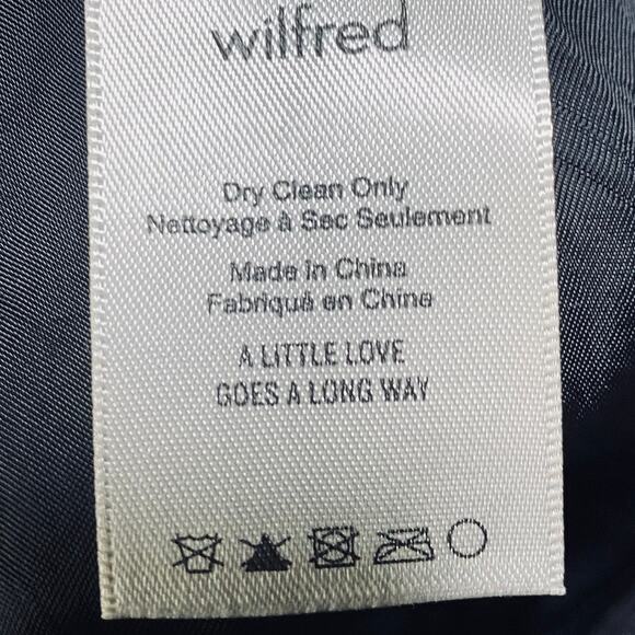 Aritzia Wilfred Dorine Wool Plaid Mini Skirt Wrap Tie Front Black Gray Womens 0 - Picture 7 of 8